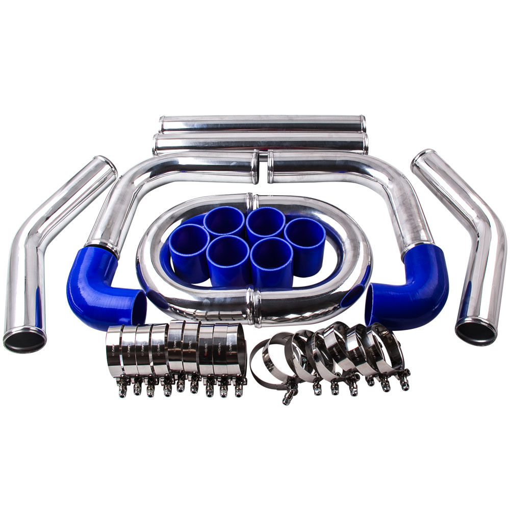 Kit de tuyau universel pouces 64mm ou 76mm aluminium 8pcs
