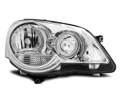 Paire de feux phares VW Polo 9N3 05-09 angel eyes chrome – Image 2